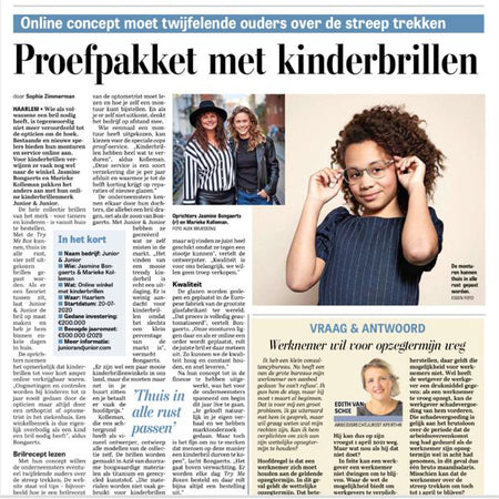 Tof interview in de Financiële Telegraaf